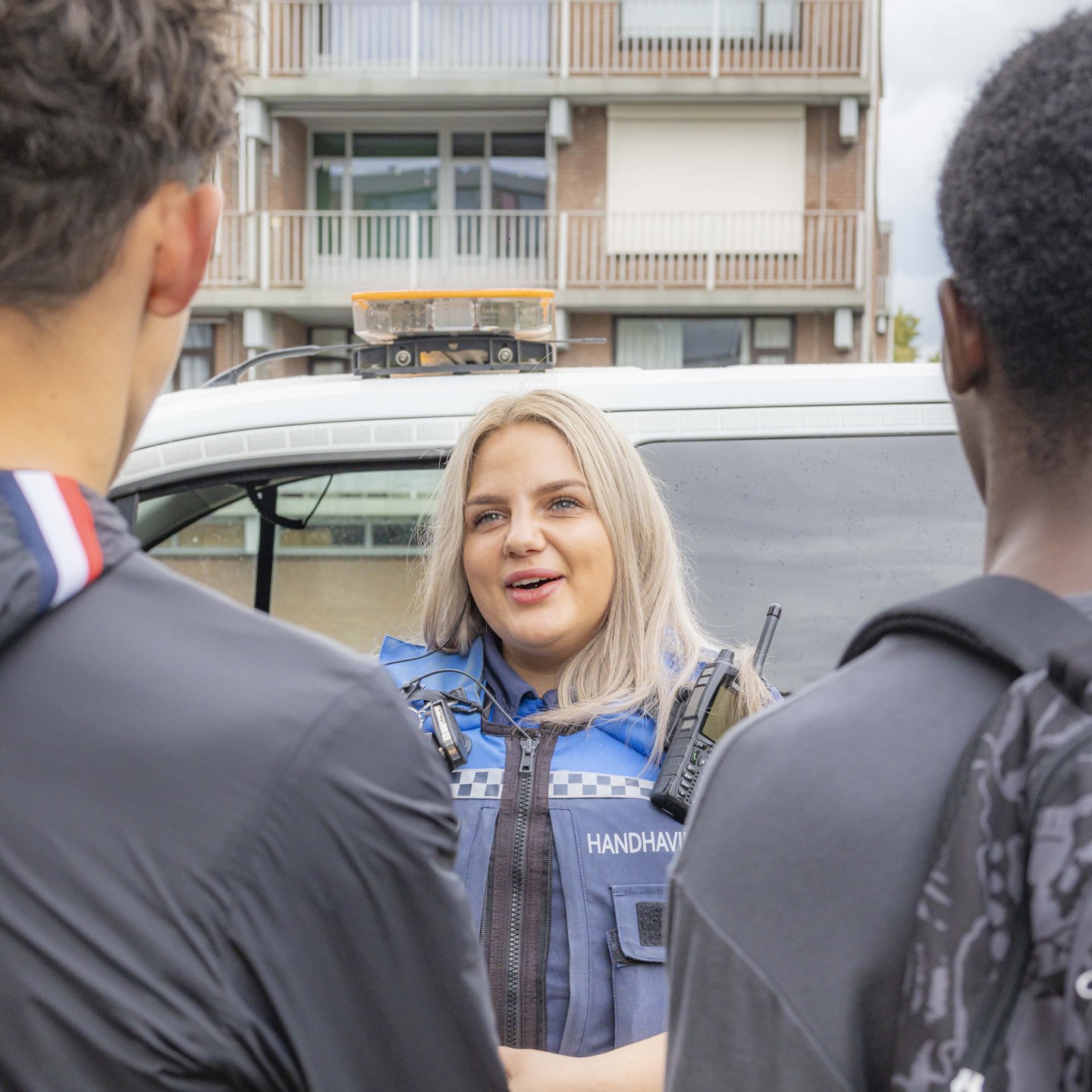 Kristien in gesprek met jongeren
