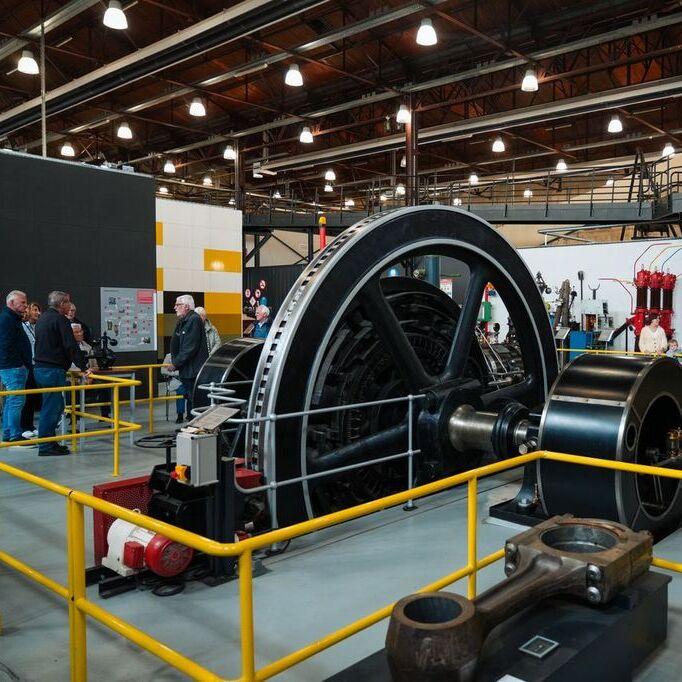 Metershoog tandwiel in het Industrieel Museum