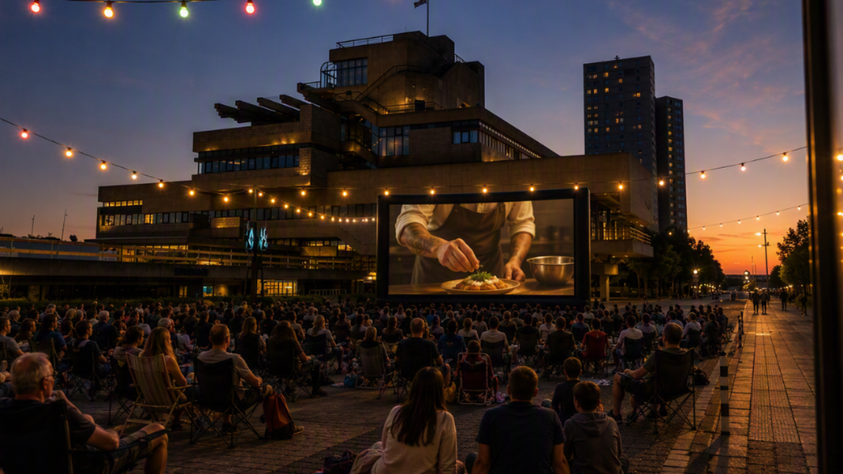 Impressie van de openluchtbioscoop in Terneuzen